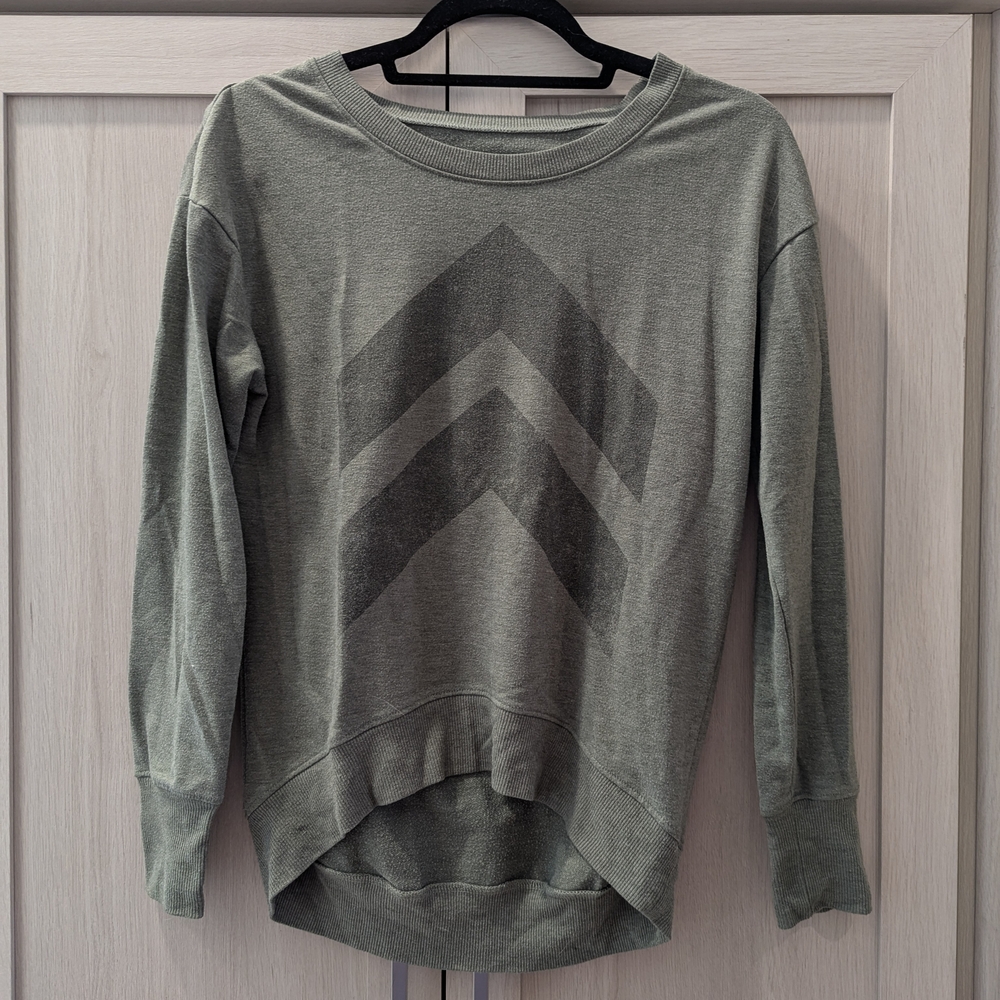 Green Chevron Sweatshirt